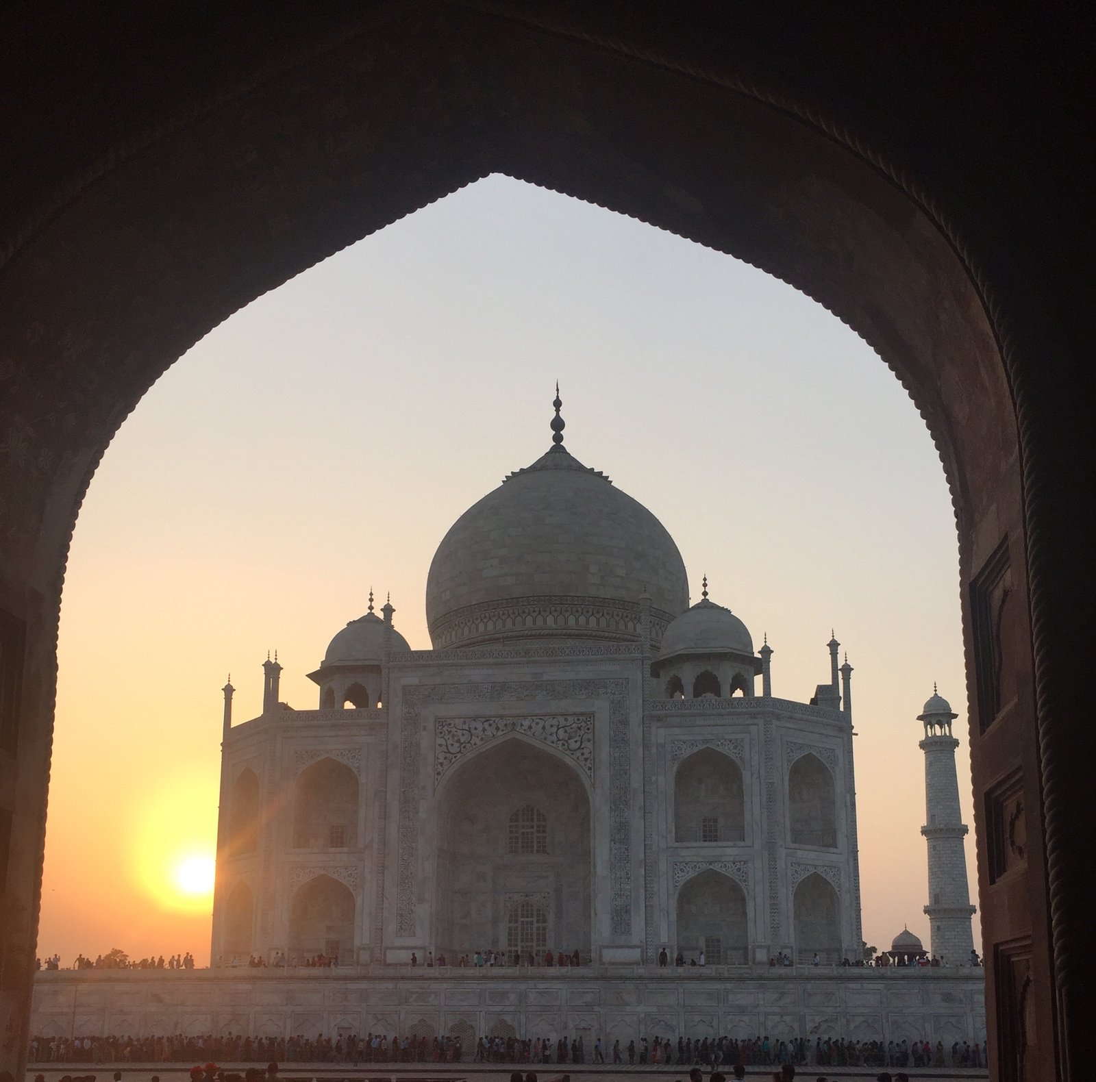 Taj Mahal at sunrise — 10 minutes walk from The Agra Retreat, East Gate Agra